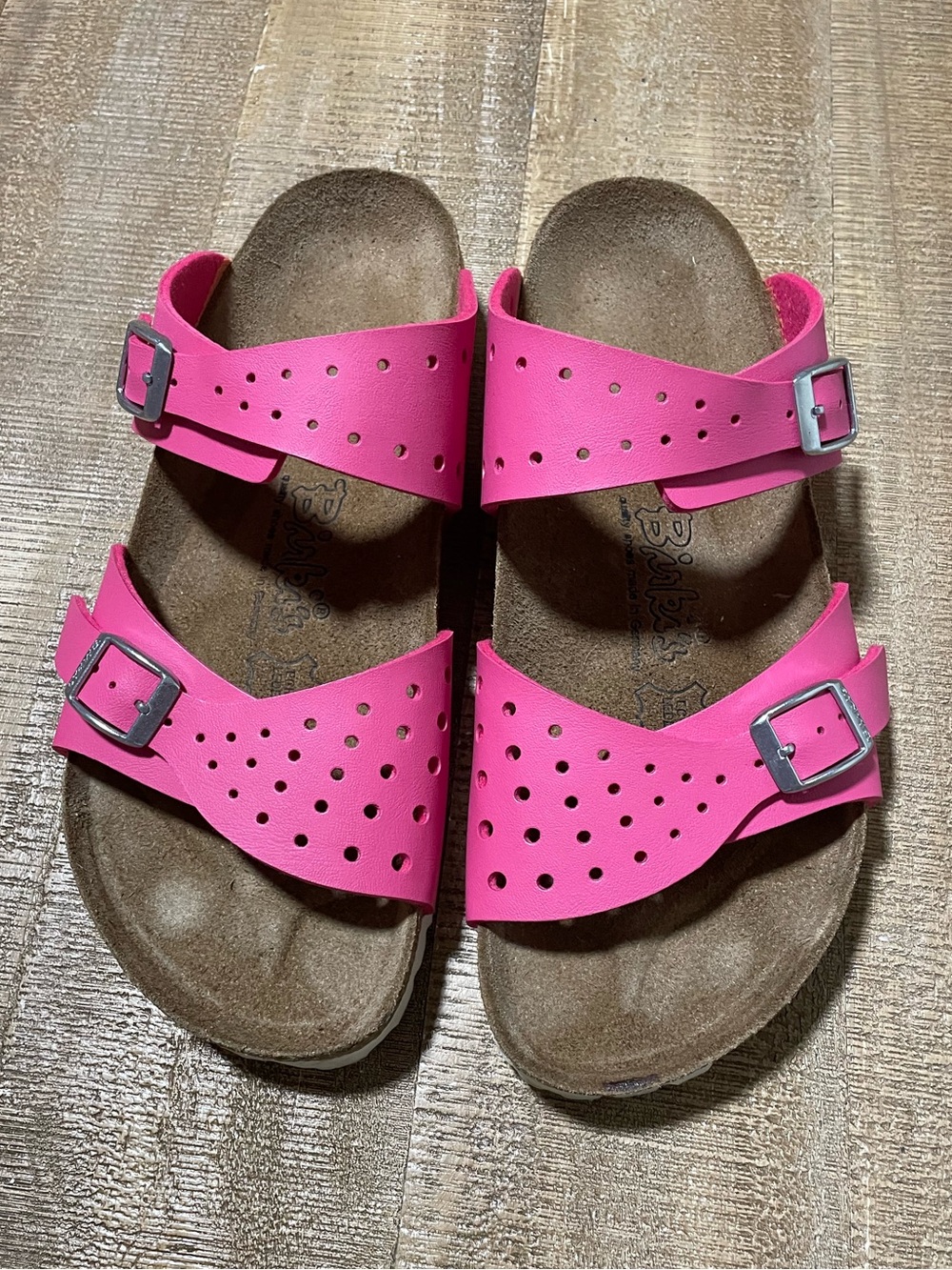 Birks by Birkenstock Pink Double-Strap Women’s Sandals with Adjustable Buckle
